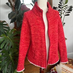 GAP Women's Vibrant Red Cardigan